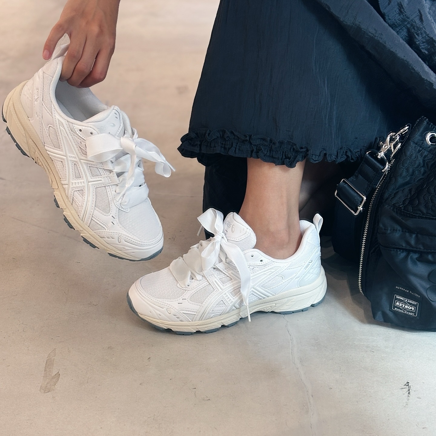 Asics Gel-Nunobiki 日本限定 牛奶白 白色 緞帶 復古鞋 1203A753-100