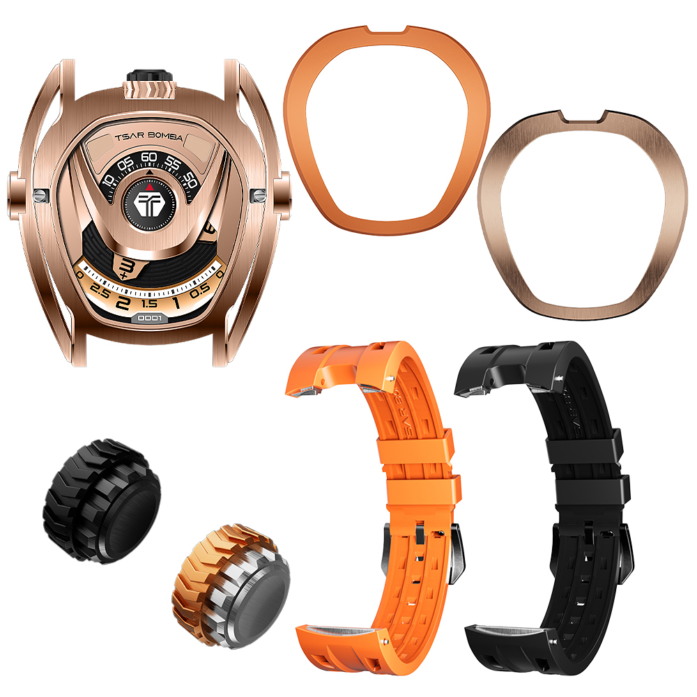 【Tsar Bomba 沙皇】 TB8213A 快拆騎士系列 一錶多戴 自由配件 多色互換 商務沉穩 自動機芯 手錶 47mm