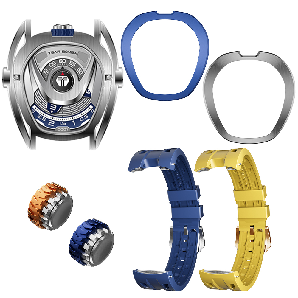 【Tsar Bomba 沙皇】 TB8213A 快拆騎士系列 一錶多戴 自由配件 多色互換 商務沉穩 自動機芯 手錶 47mm