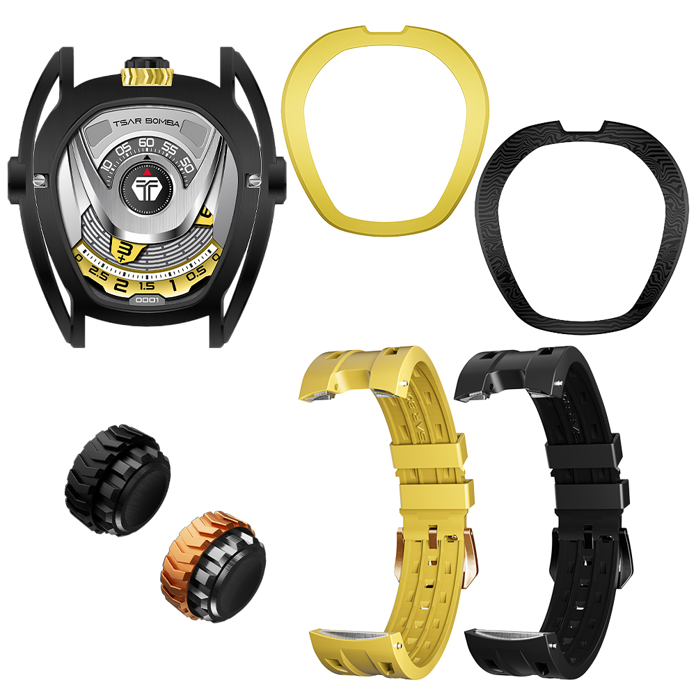 【Tsar Bomba 沙皇】 TB8213A 快拆騎士系列 一錶多戴 自由配件 多色互換 商務沉穩 自動機芯 手錶 47mm