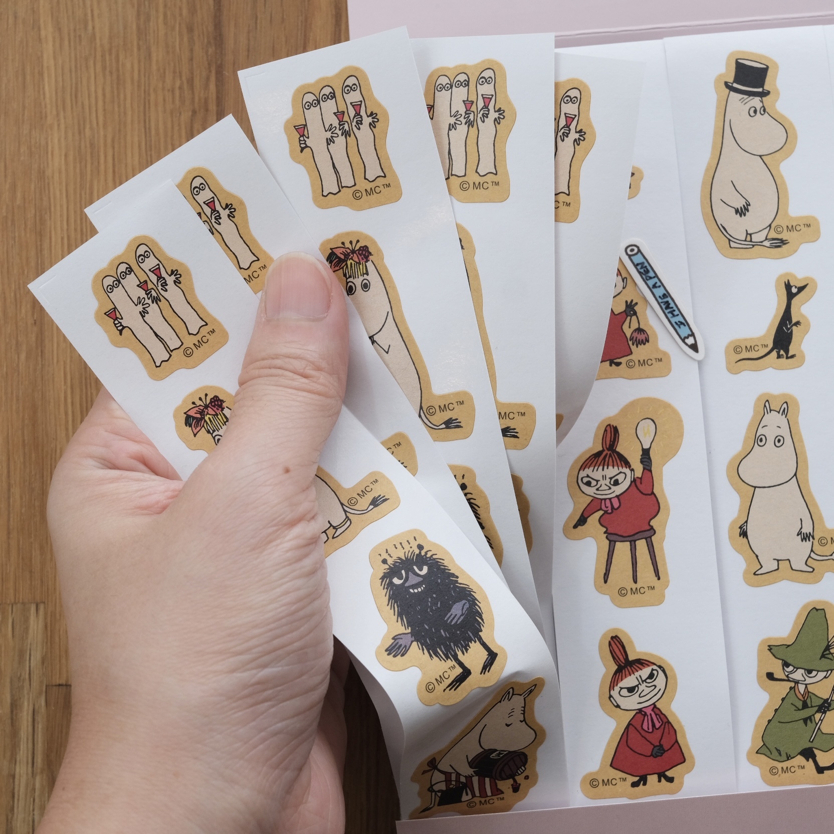 嚕嚕米 角色 牛皮貼紙包｜SUN-STAR 日本