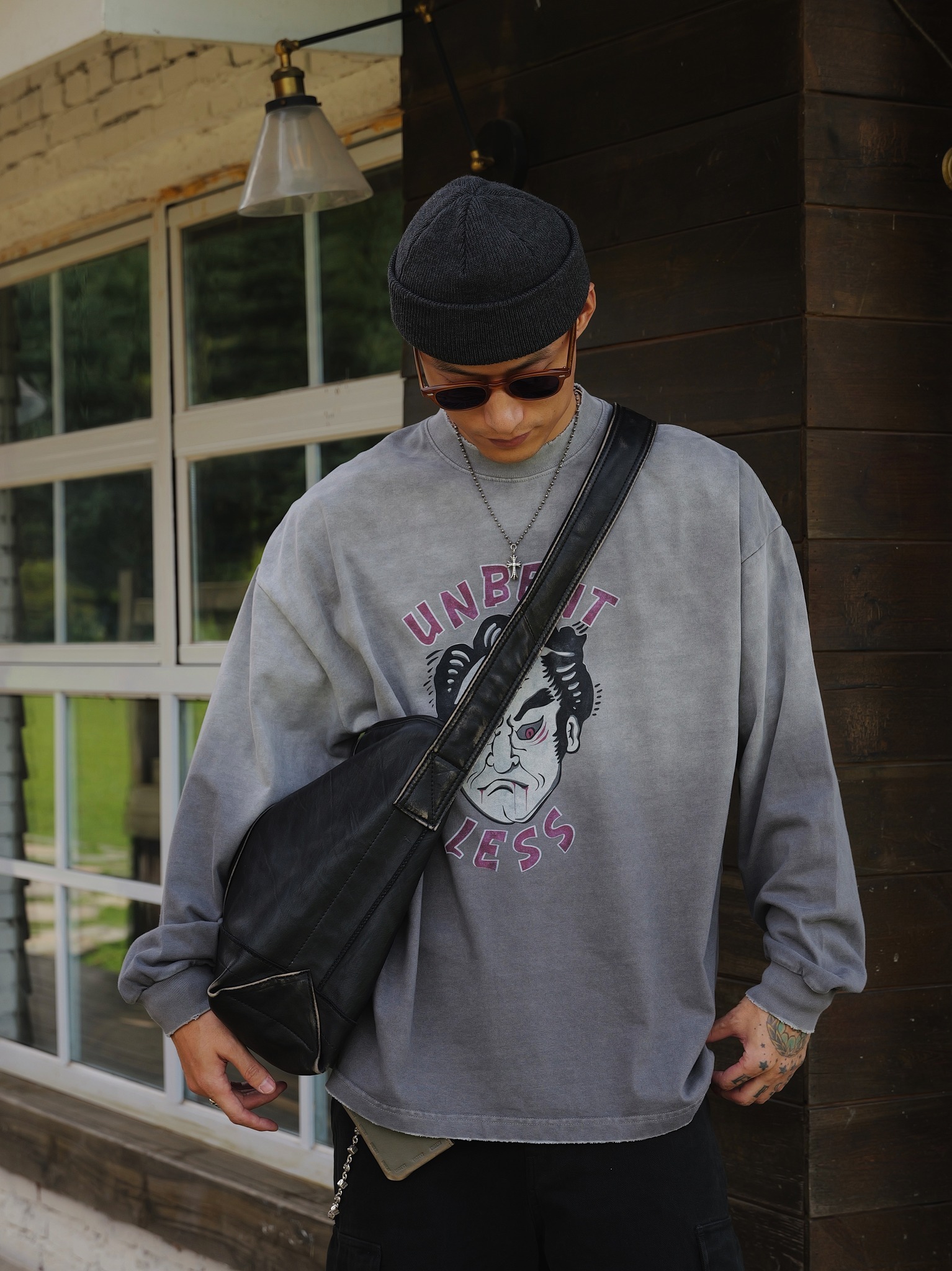 Unbent 25 A/W 武士印花水洗長袖