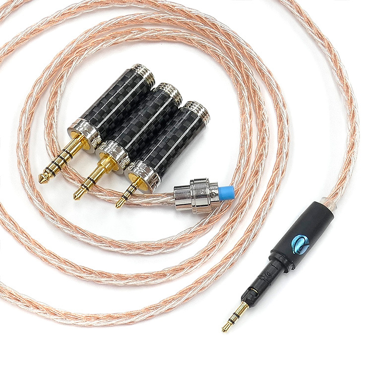 Reddle Audio – LEO 進階 Hi-X55 頭戴式耳機升級線 | 純銀純銅8絞混編 | 自鎖式快速可換插頭設計