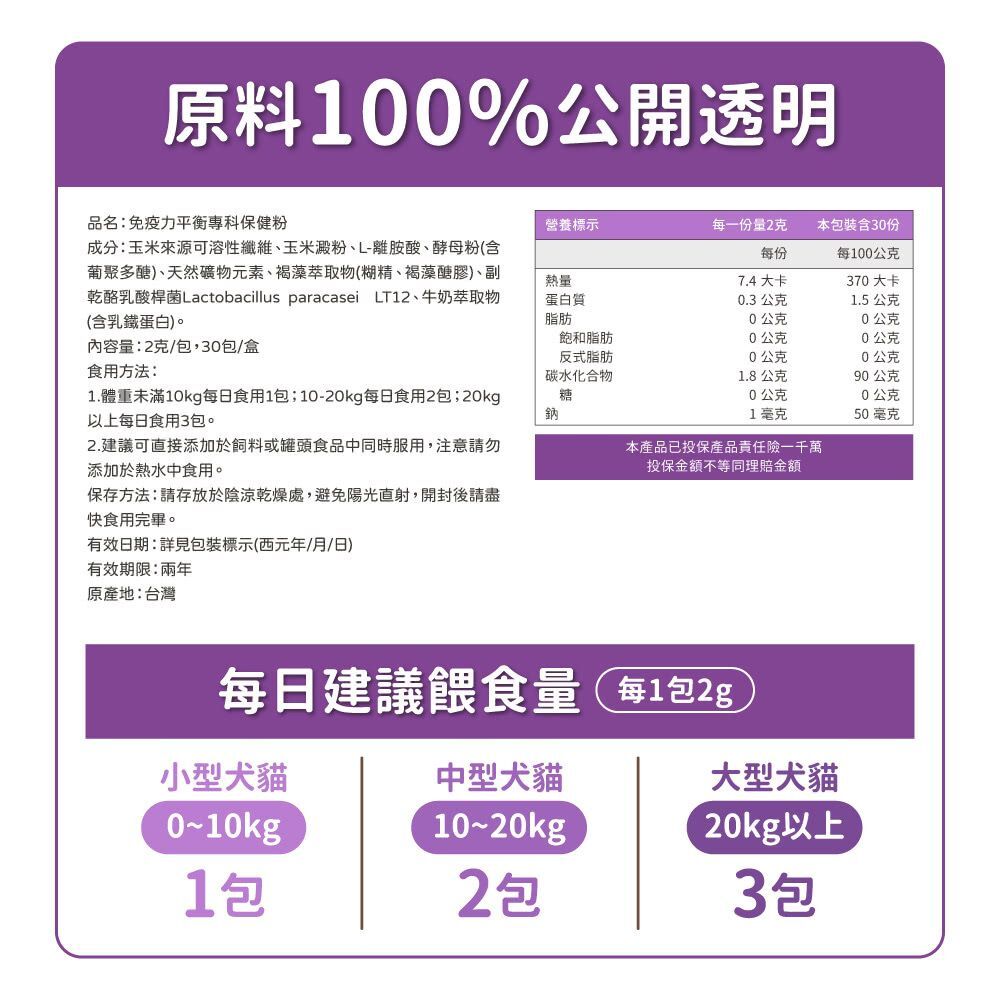 毛孩時代｜免疫力平衡保健粉