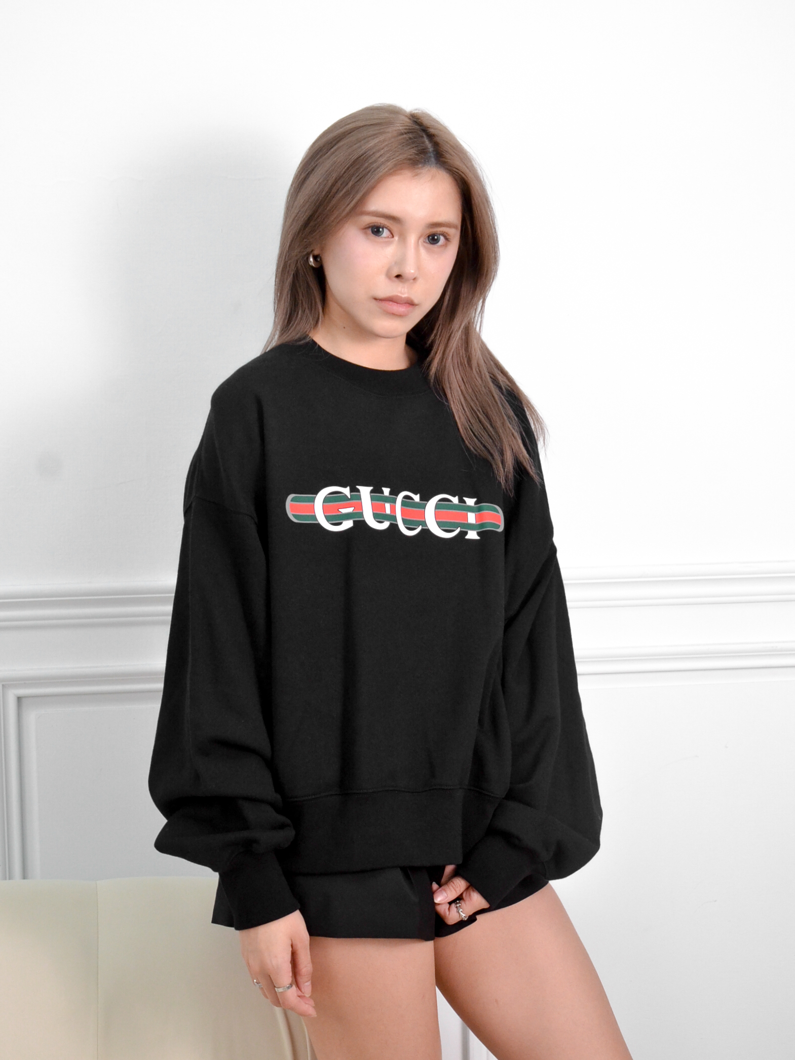 GUCCI 串標印花大學T【789582 XJGLM 1082】