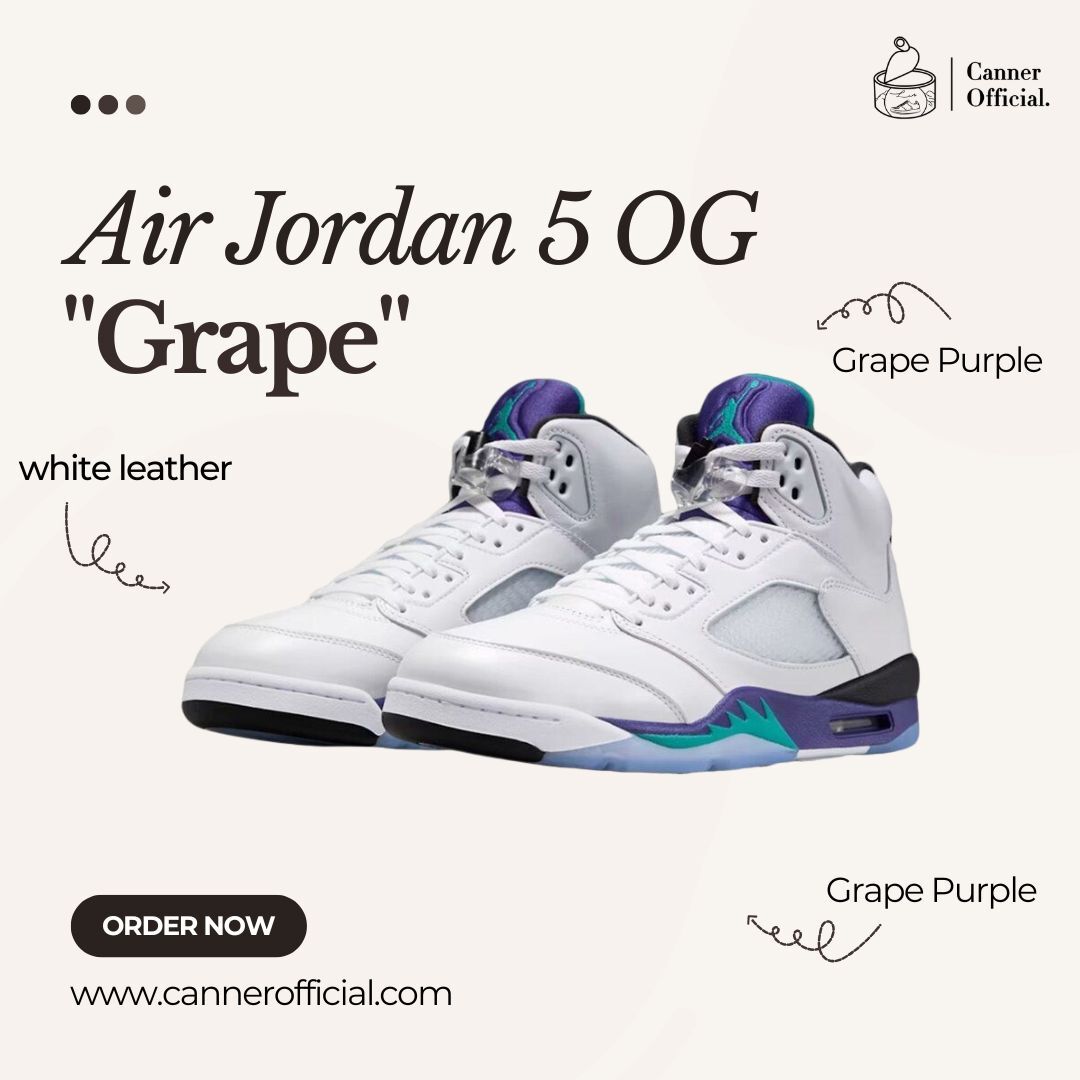 Air Jordan 5 OG "Grape" 2025 葡萄紫 經典復刻 男鞋 HQ7978-100