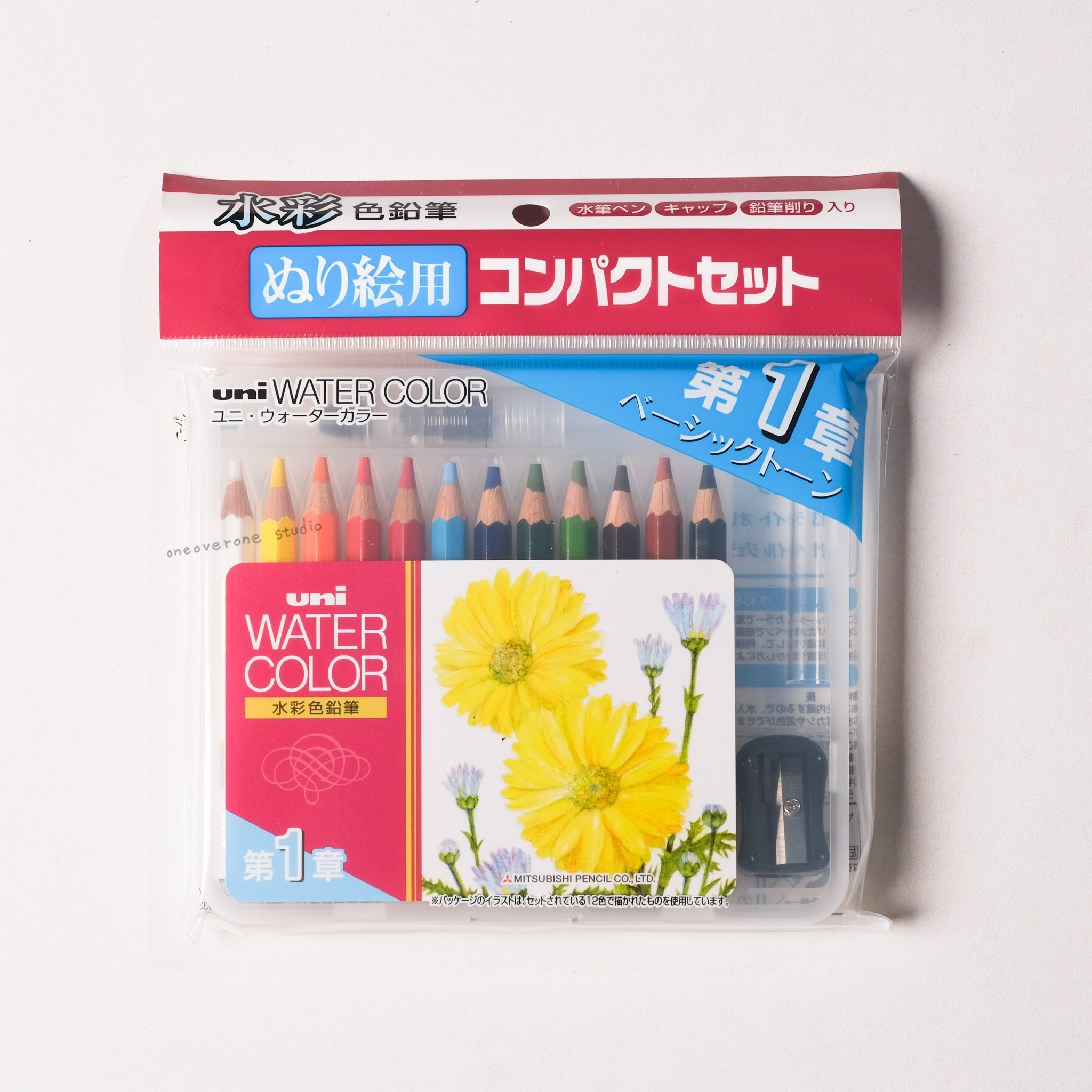 攜帶型12色水性色鉛筆組 / uni 日本