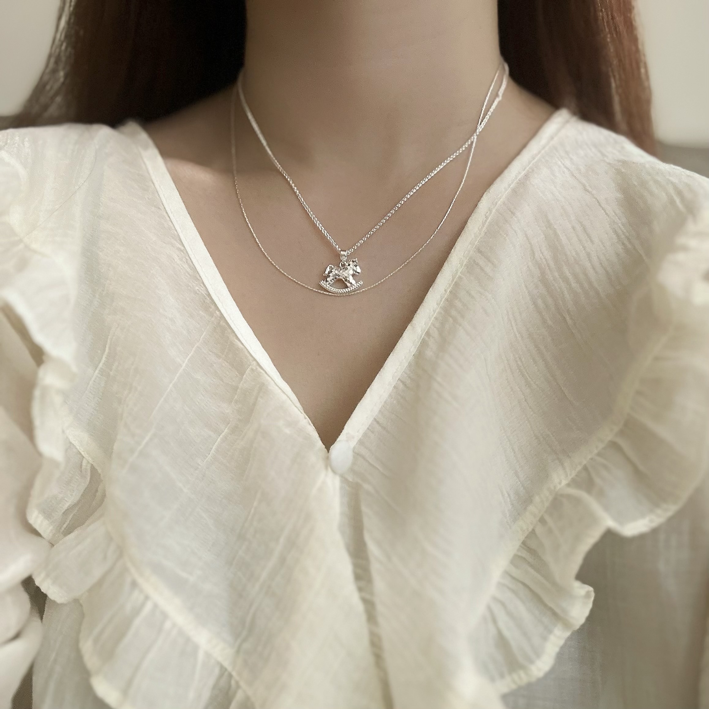 D57切割木馬雙層頸鍊