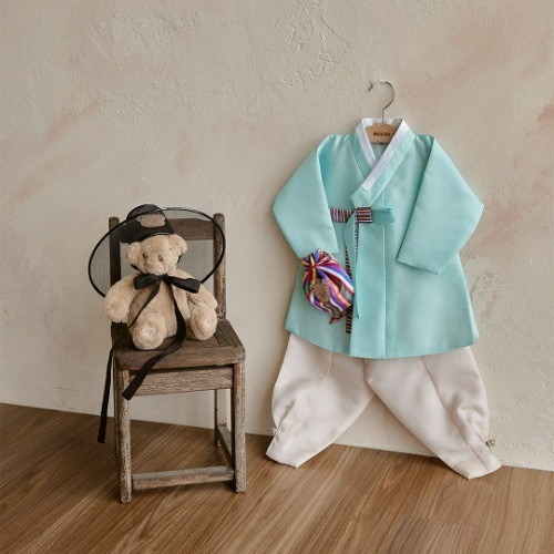 25F/W DTD彩帶童韻傳統風~男童款韓服上下套裝(帽子和福袋需另外購買)