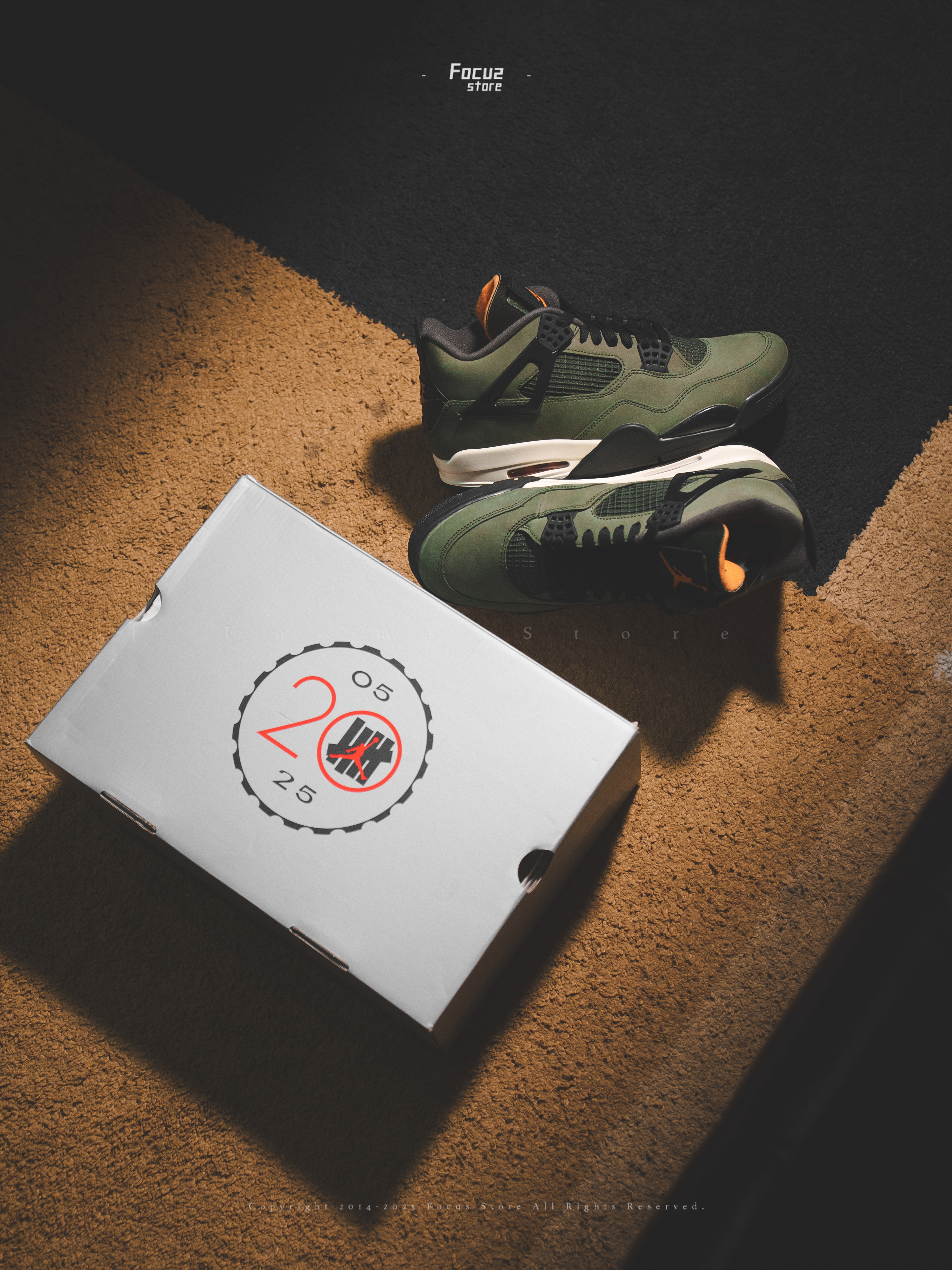 【Focus Store】部分現貨 Undefeated x Nike Air Jordan 4 Retro "Olive" 2025 橄欖綠 IB1519-200