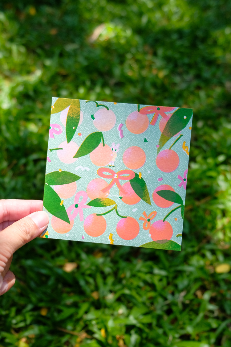 Raimochi｜RISO 明信片｜季節櫻桃