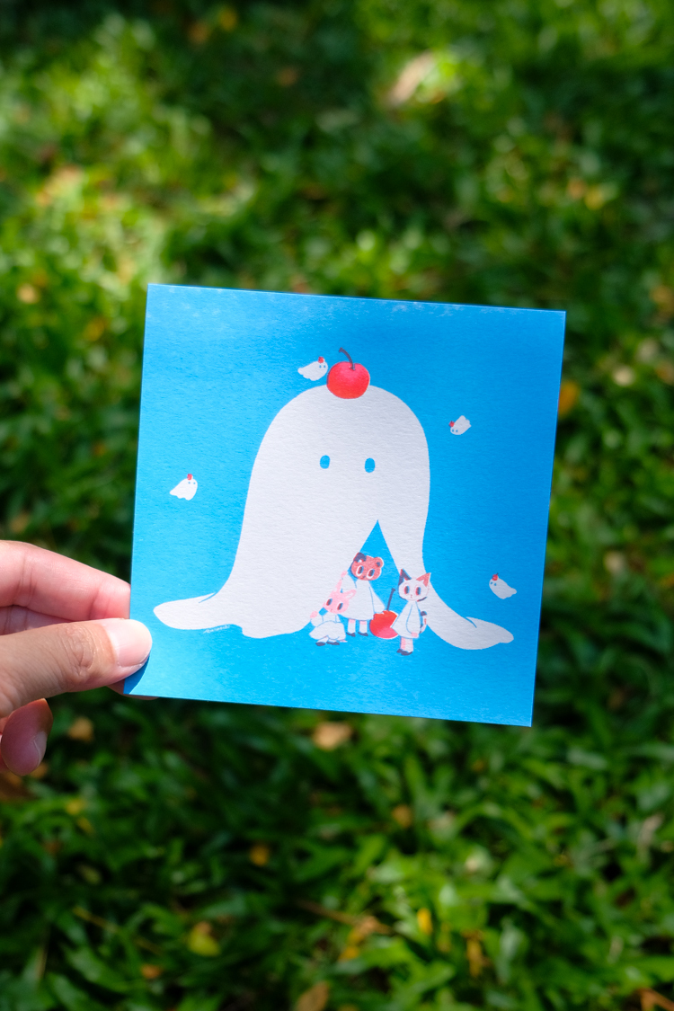 Raimochi｜RISO 明信片｜櫻桃鬼鬼