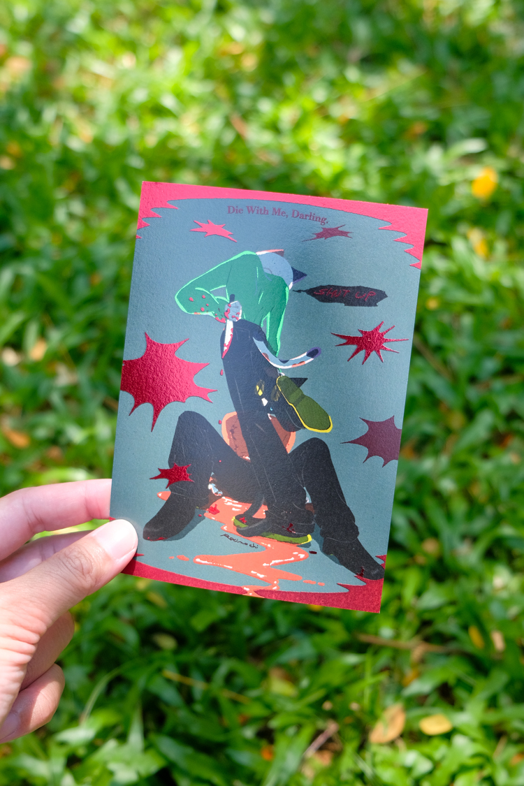 Raimochi｜數位燙金明信片｜愛與殺意