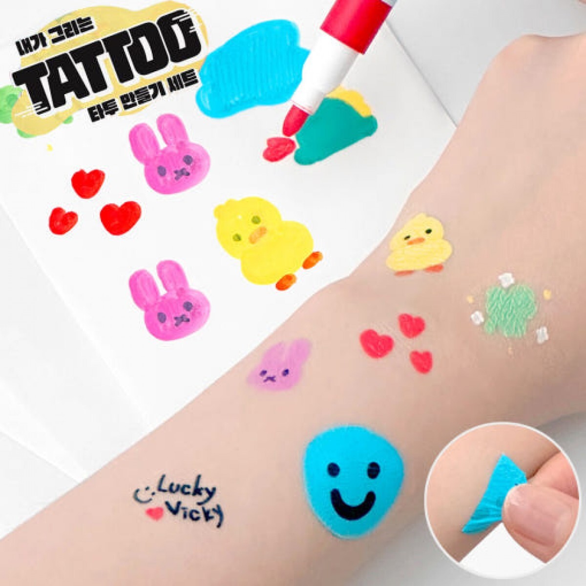 《現貨》DIY TATTOO STICKER 手繪親子紋身貼紙