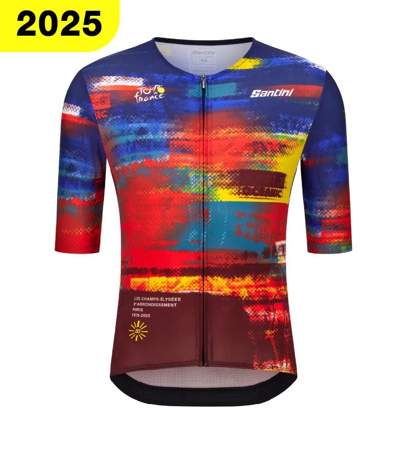 SANTINI 2025環法抵達衝刺【香榭大道衫】短袖車衣 競賽貼身 男女共版