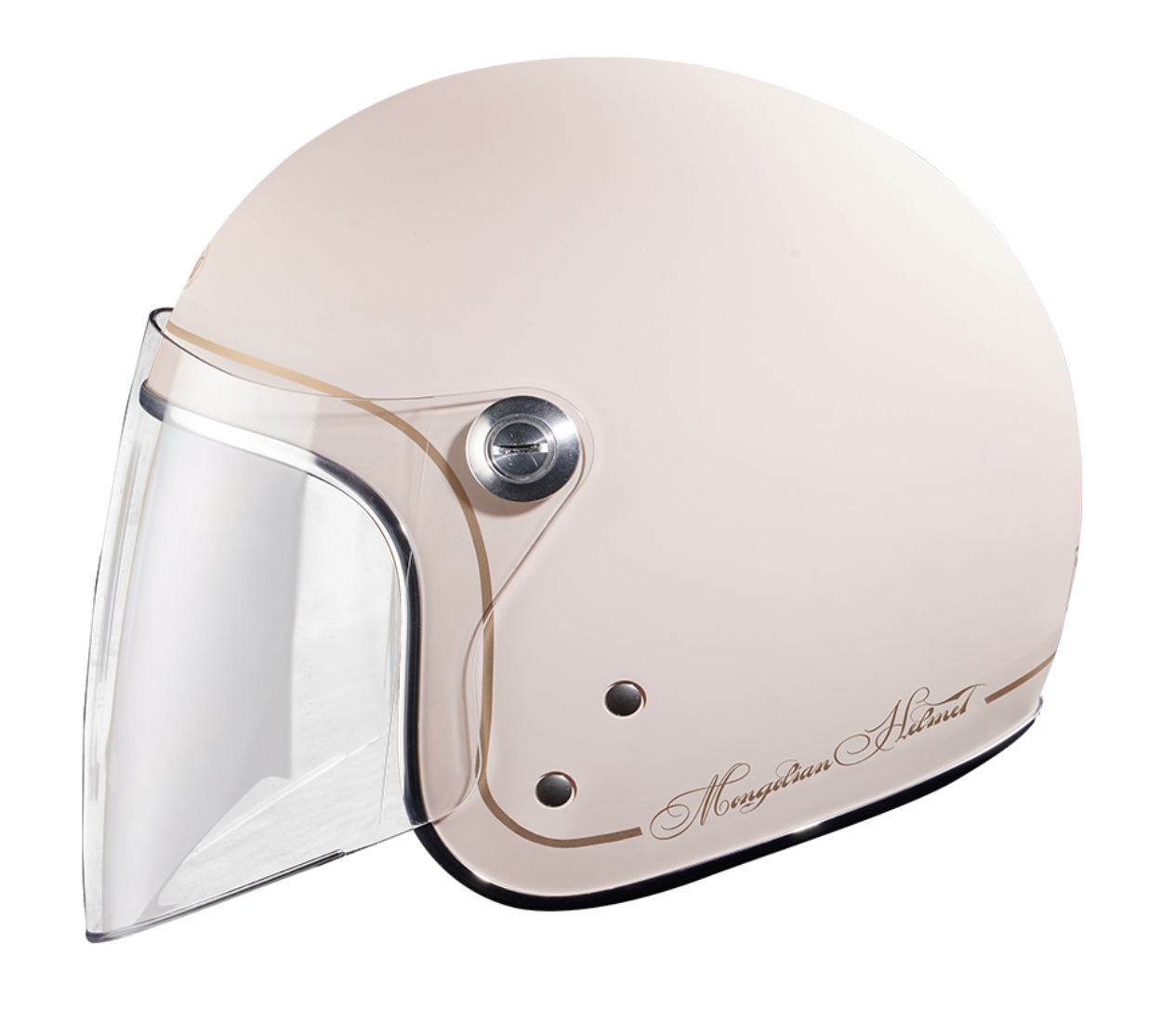 蒙古人 鎖鏡復古帽LIL KEN【迷霧粉】3/4罩式