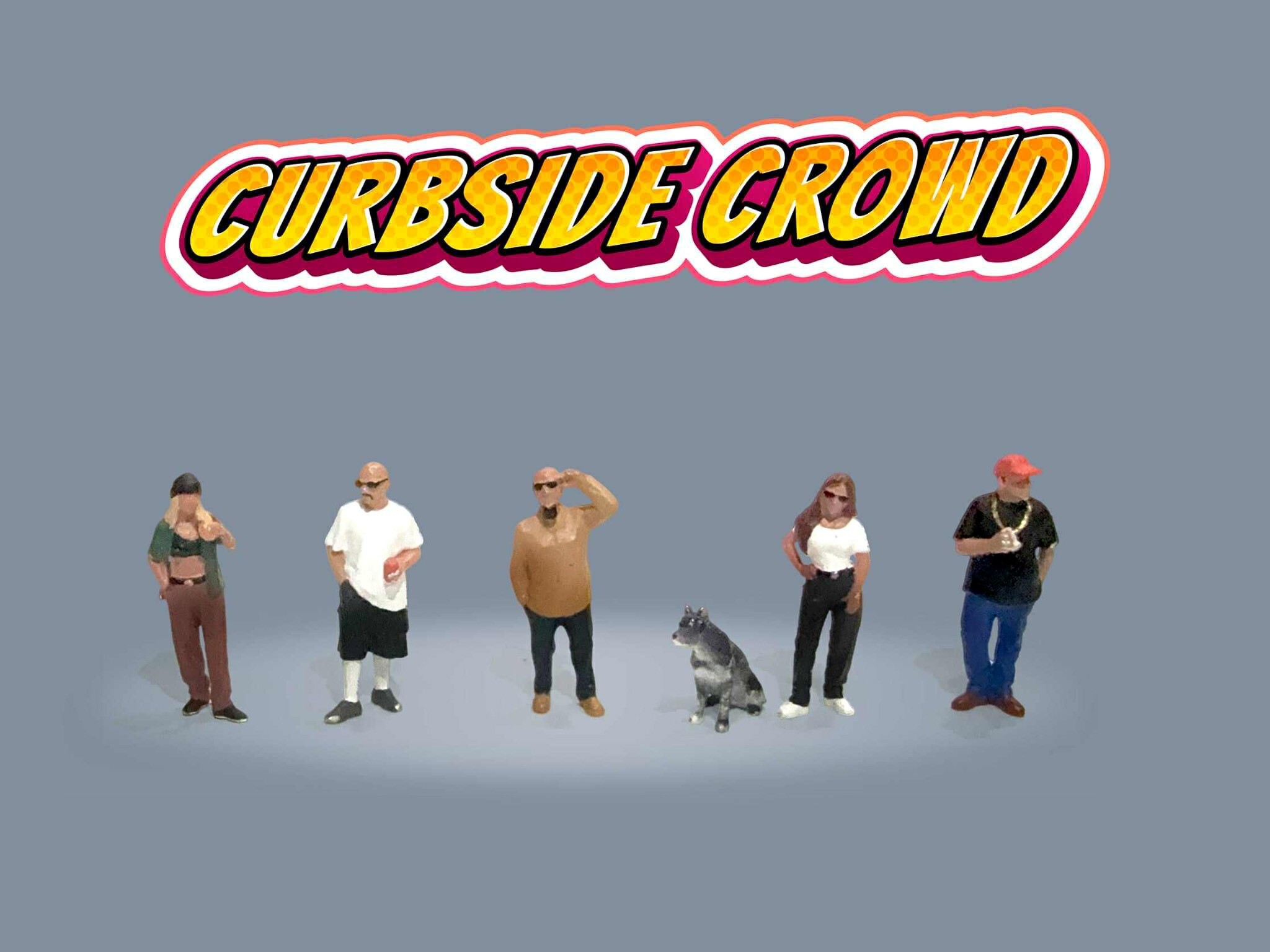 【預訂】American Diorama 1:64 Figure Set: Curbside Crowd