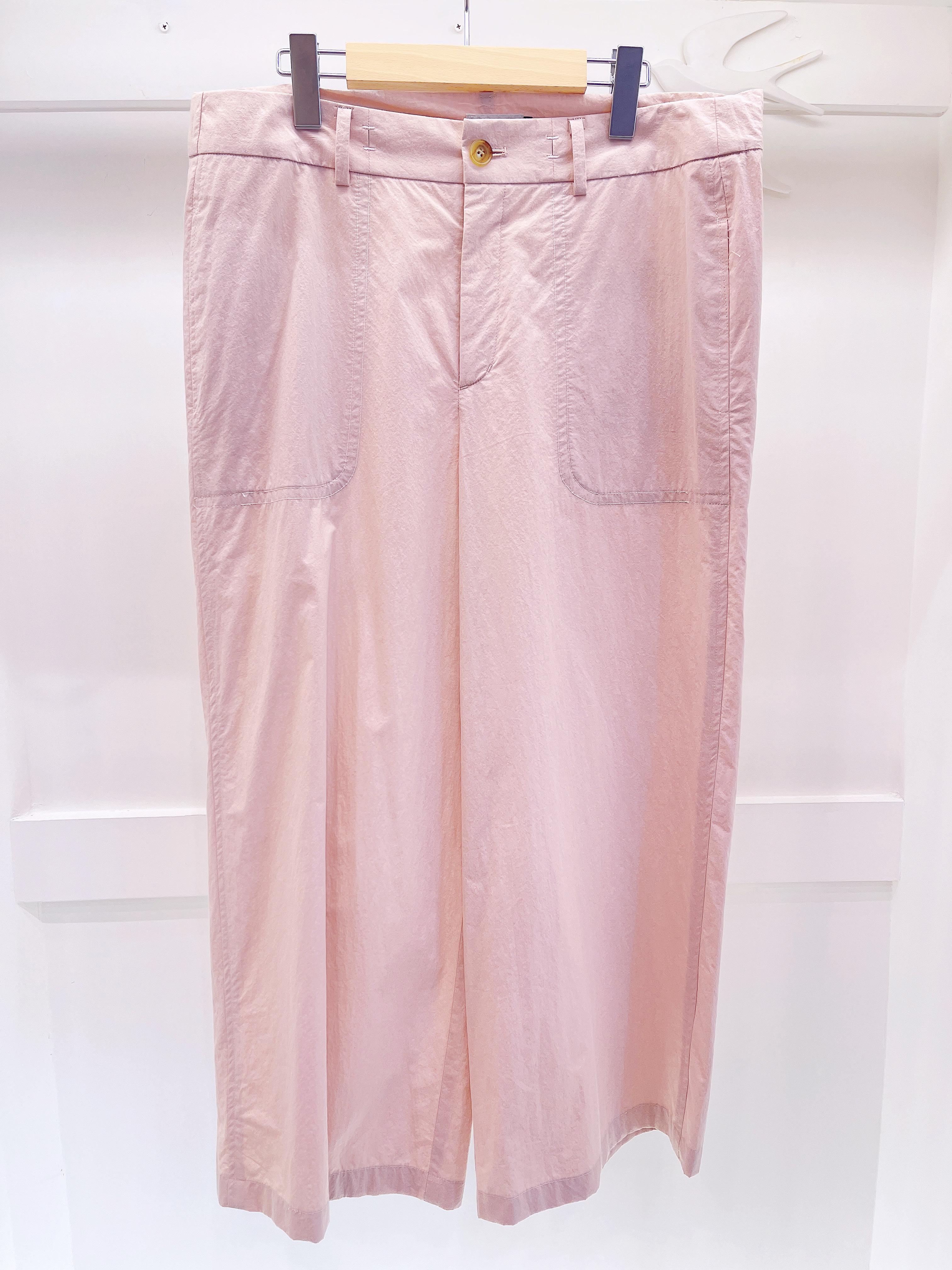 有機棉輕透寬褲