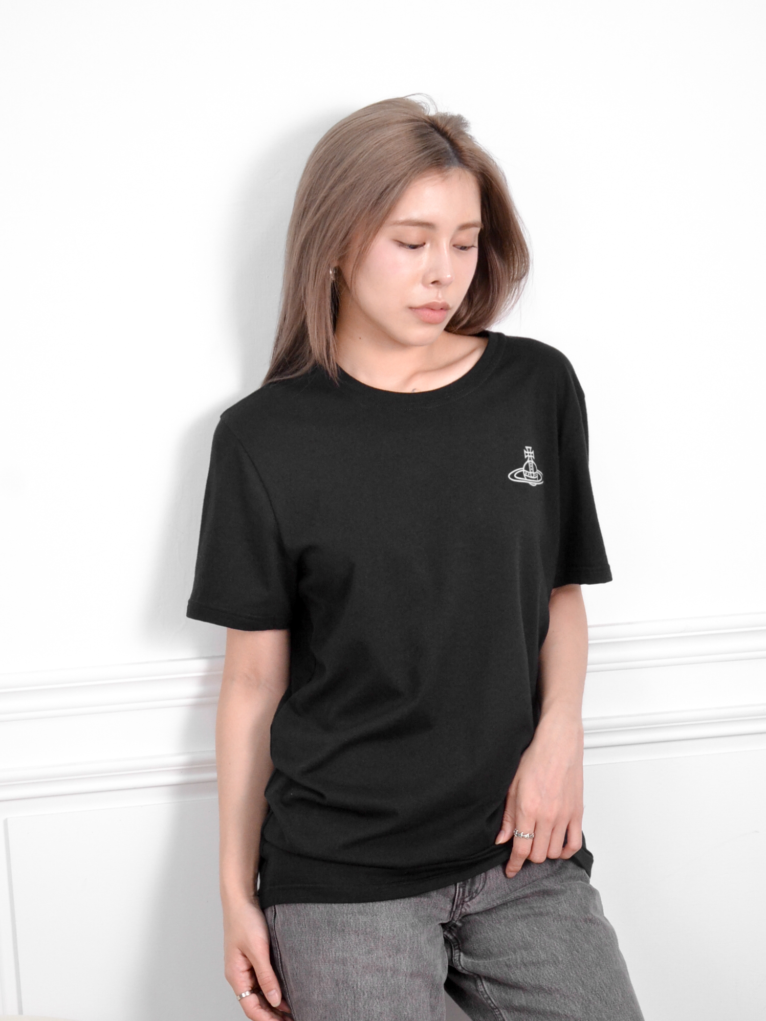 Vivienne Westwood T-Shirt 土星LOGO短袖 黑/白/灰