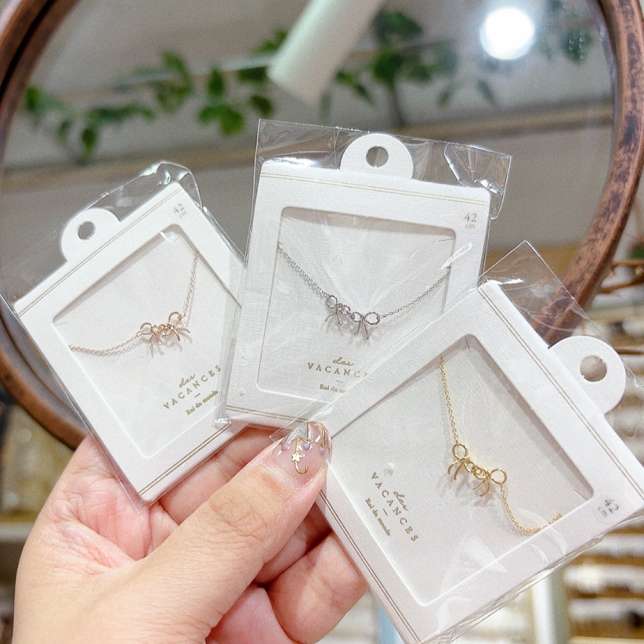 [日本制] 雙蝴蝶結頸鏈