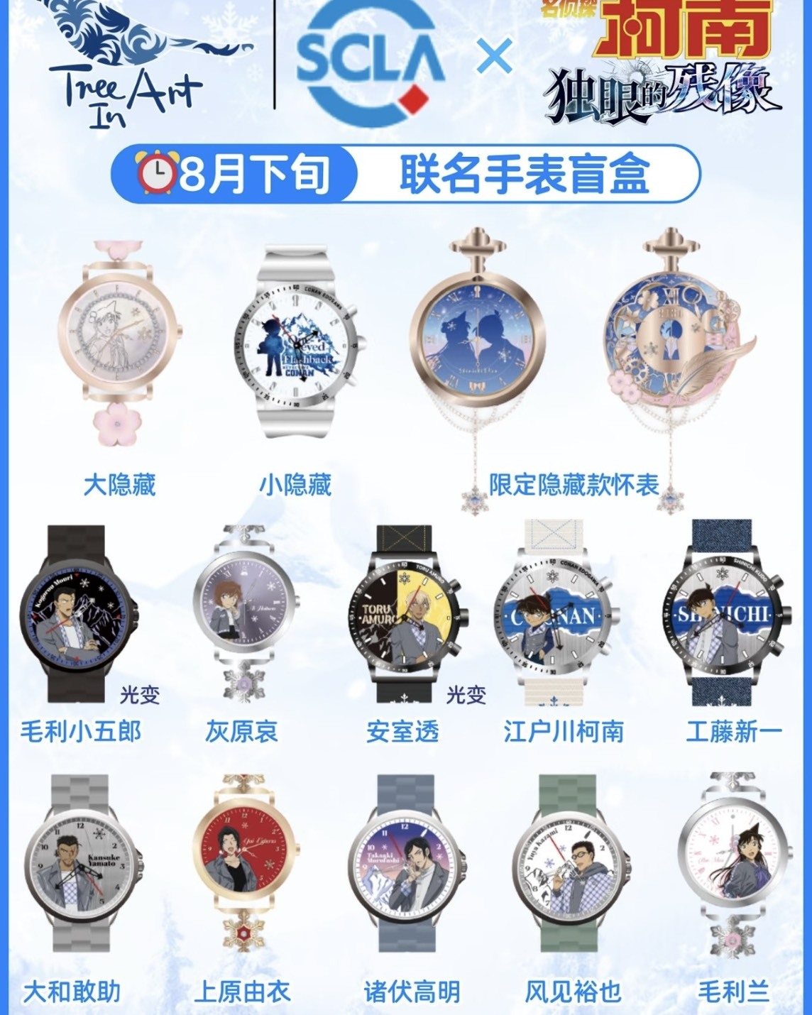 正版 名偵探柯南 週邊聯名 第二彈 獨眼的殘像 手錶 盲盒