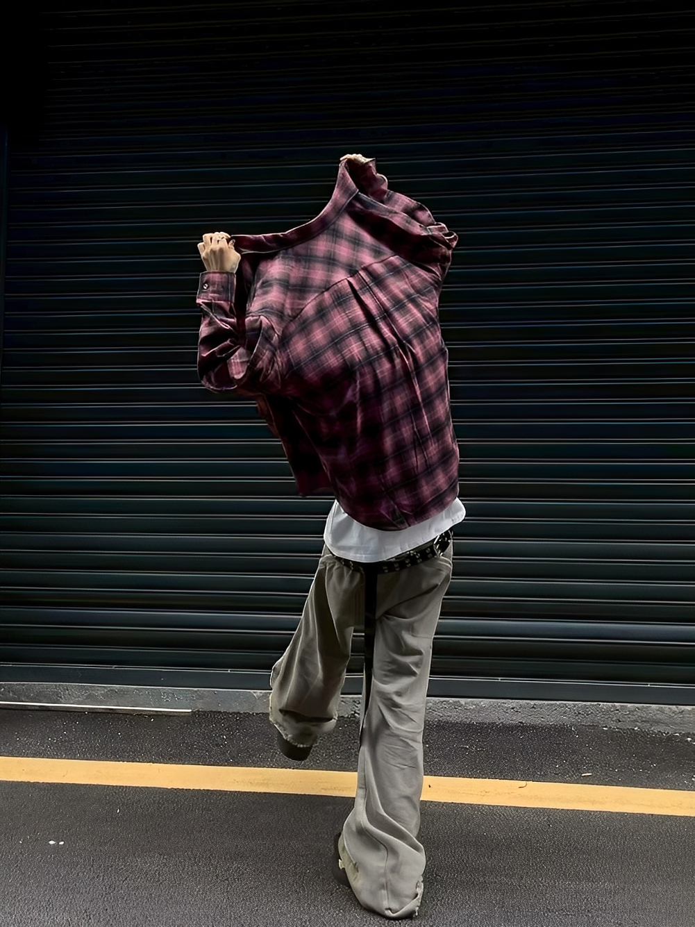 美式 復古 漸層 格紋 襯衫