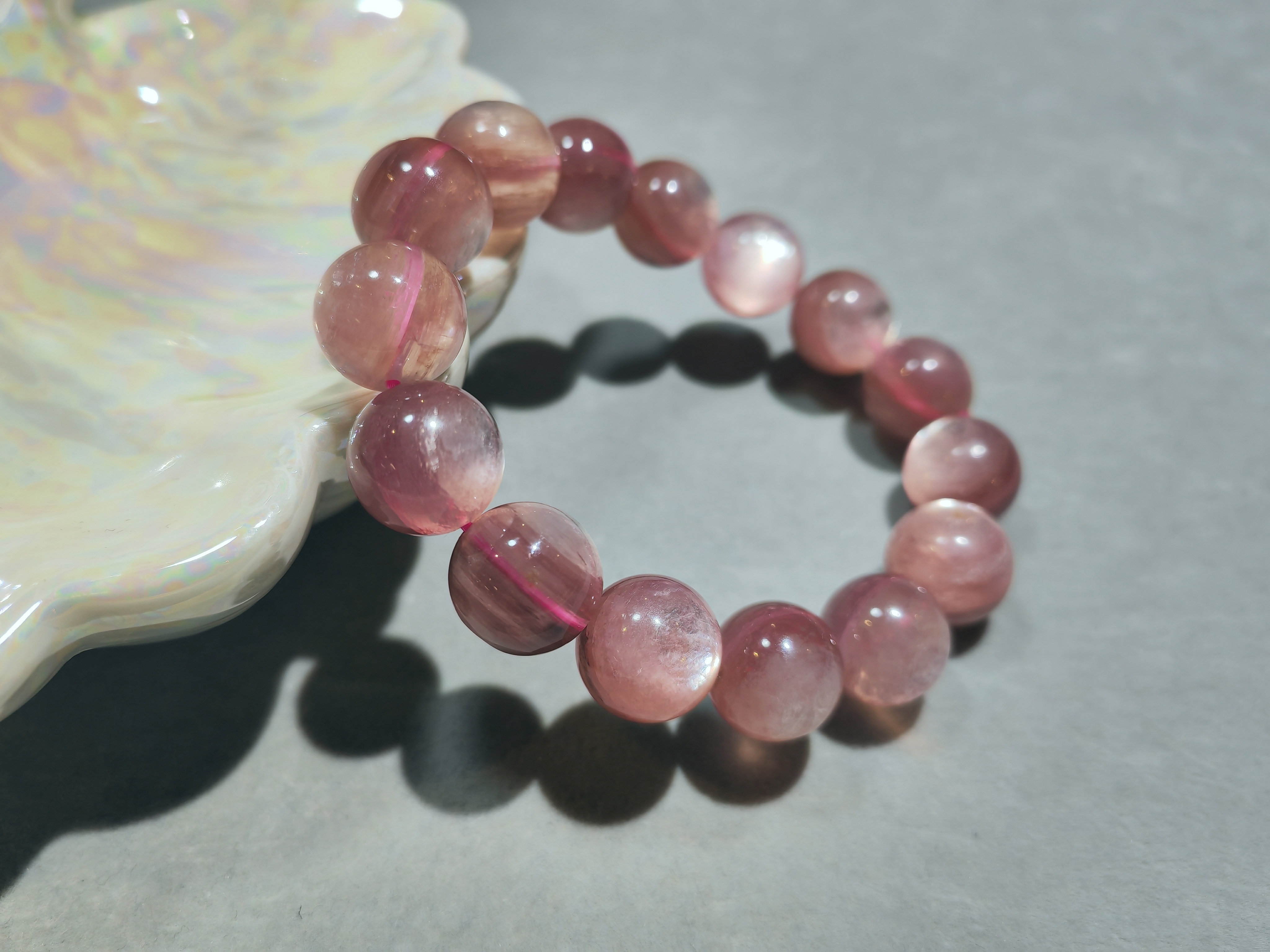 粉鋰雲母手串12m CH1761