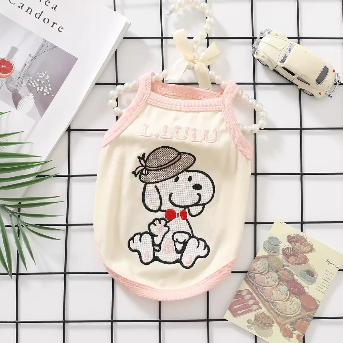 宠物可爱卡通背心衣服 SNOOPY 纯绵