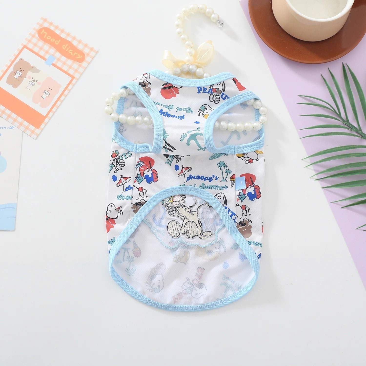 宠物衣服春夏薄款凉感刺绣背心 SNOOPY