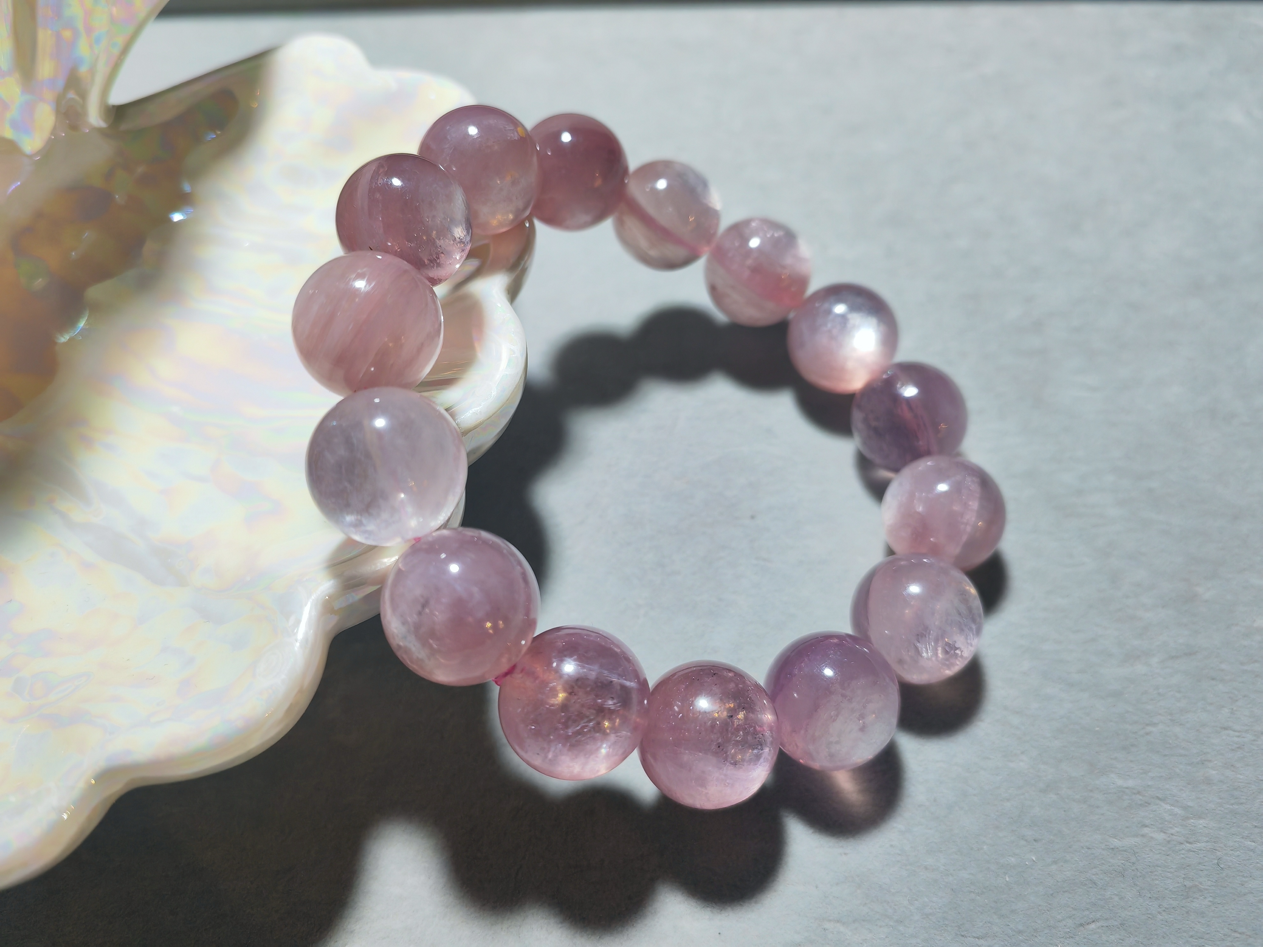 粉鋰雲母手串14m CH1762