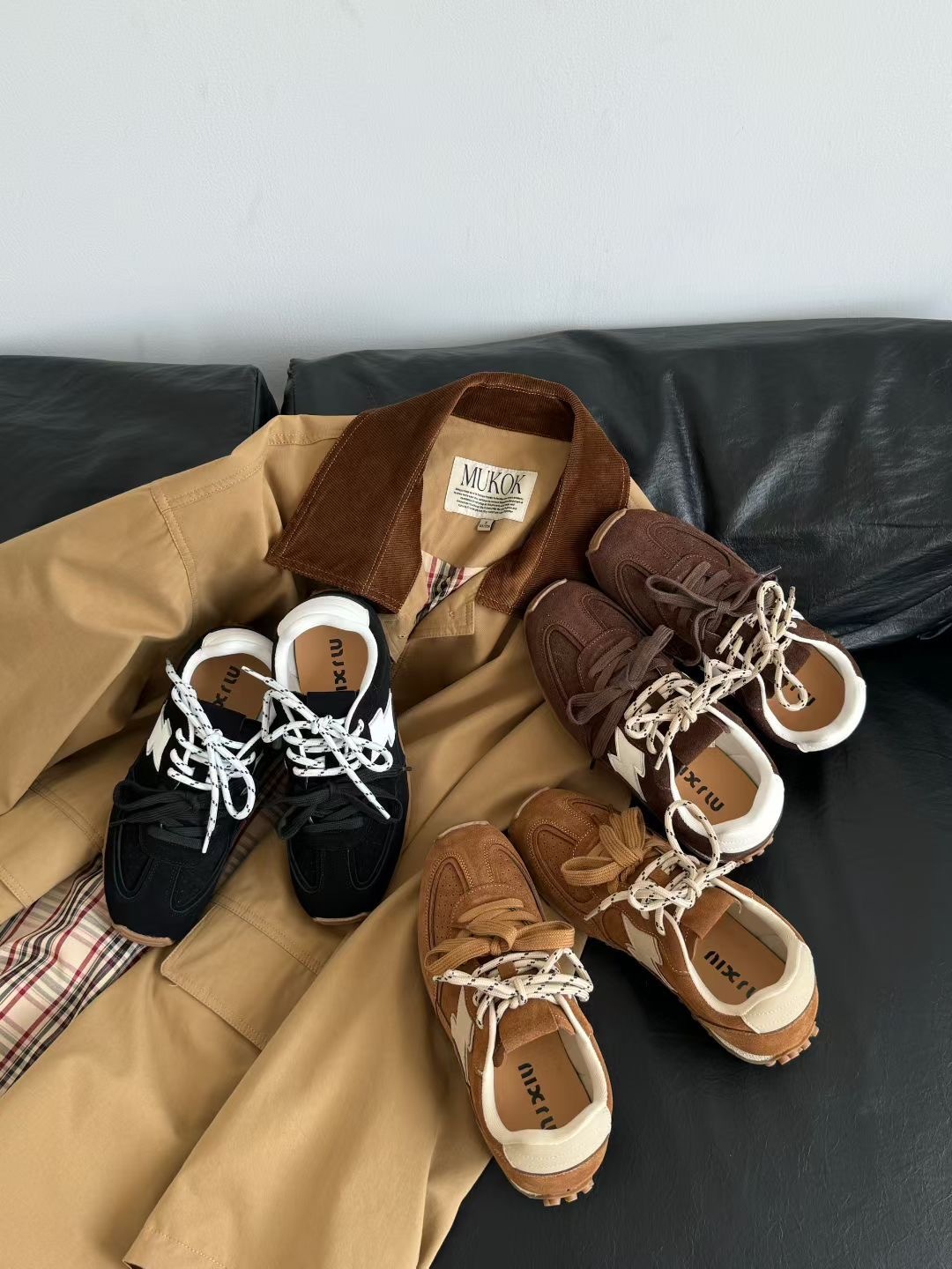 復古真皮鋸齒德訓鞋