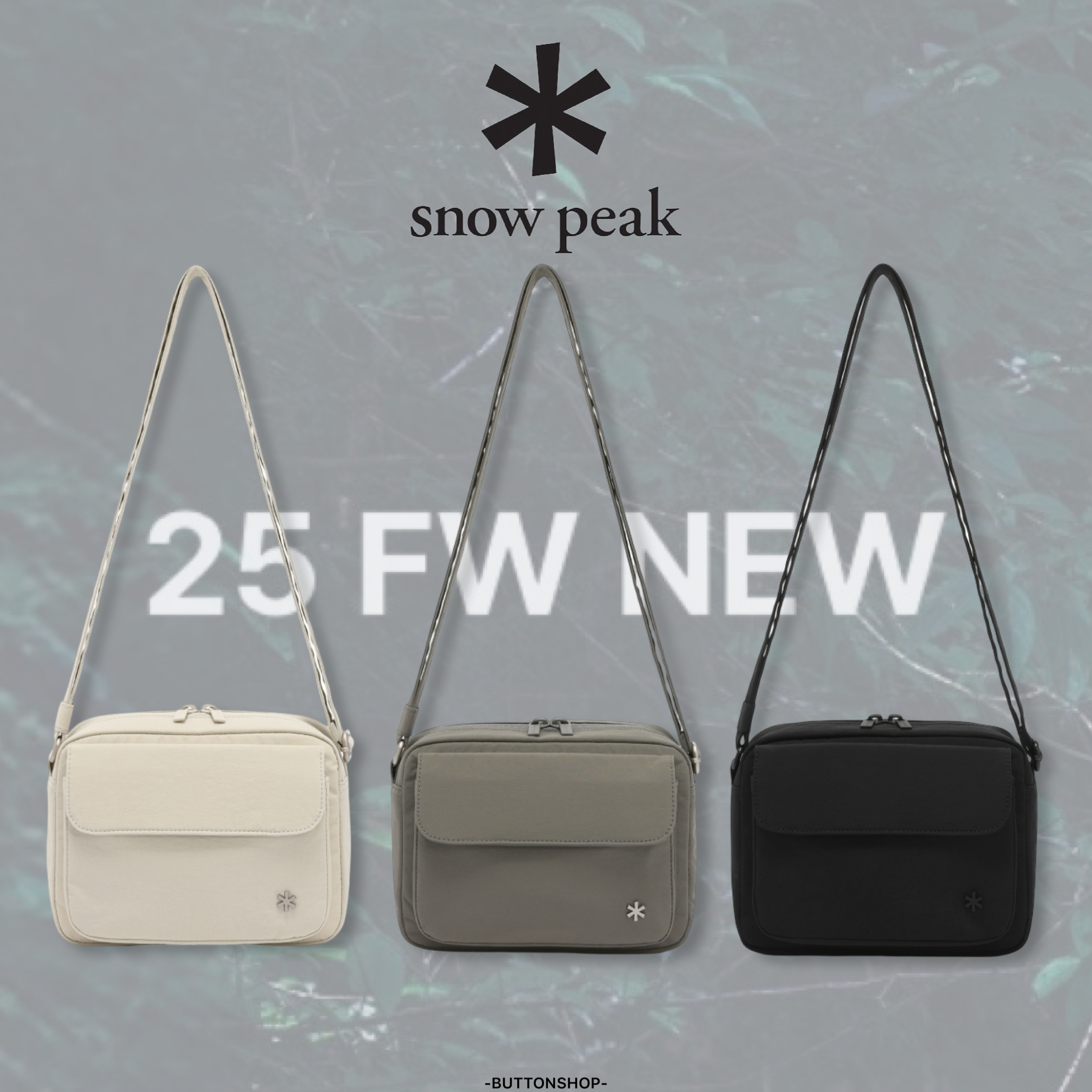 【現貨】snow peak Cample Flap Cross Bag 小鐵牌logo 側背包 S25FWCCB16