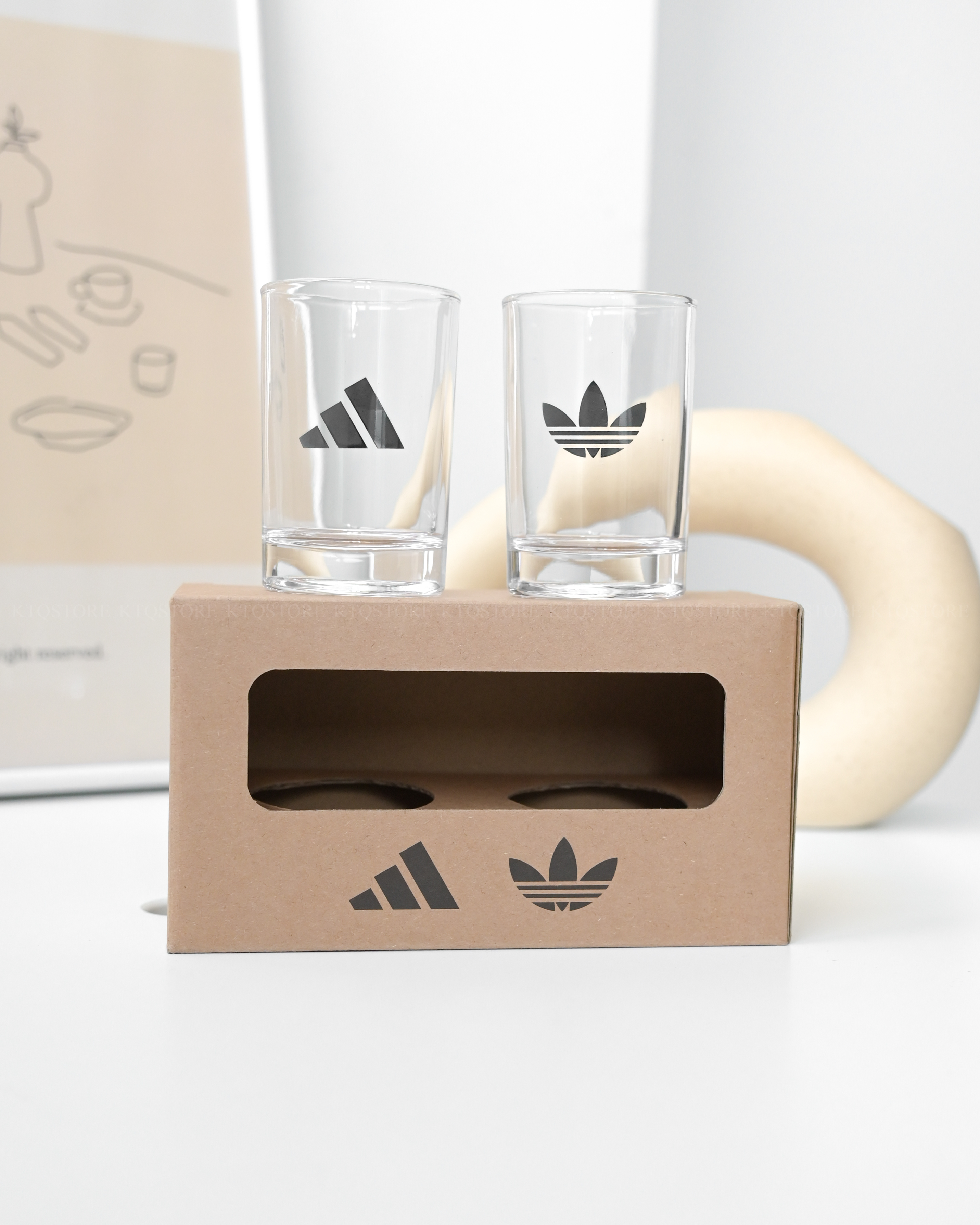 KTQ STORE ‧ Adidas 品牌玻璃杯 一組兩入