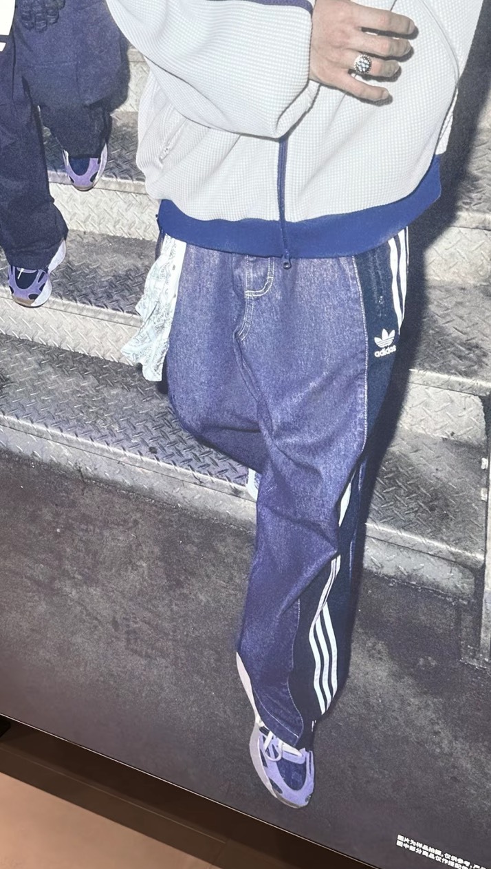 Adidas Originals 拼接 牛仔寬褲 KC2636