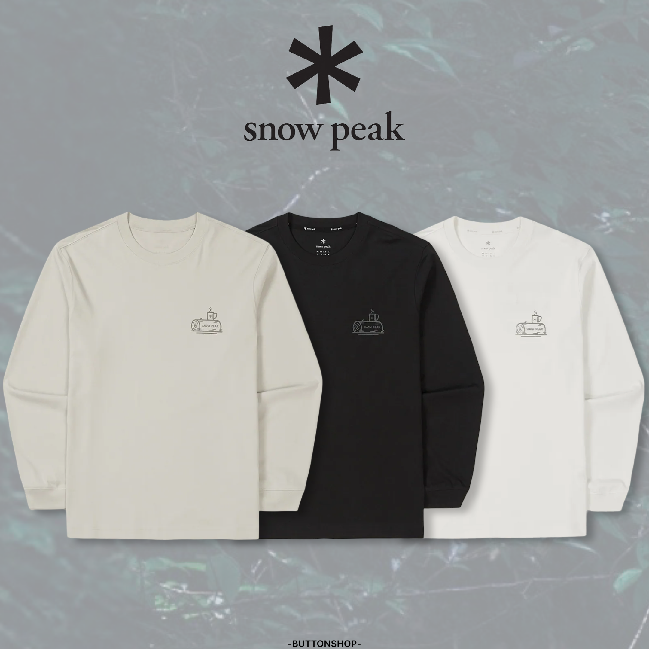【現貨】snow peak Aeroheat Lettering Long Sleeve T-shirt 背後字母 薄長袖 S25FUFTL24