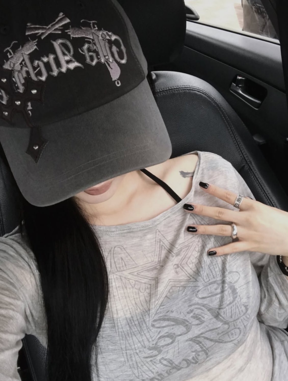 [natty同款] gila archive - STAR WING SHEER LONG SLEEVE (GREY)