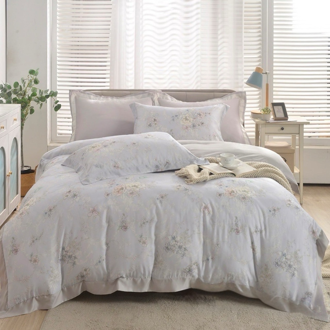 100支天絲床包兩用被組 | 蒲公英