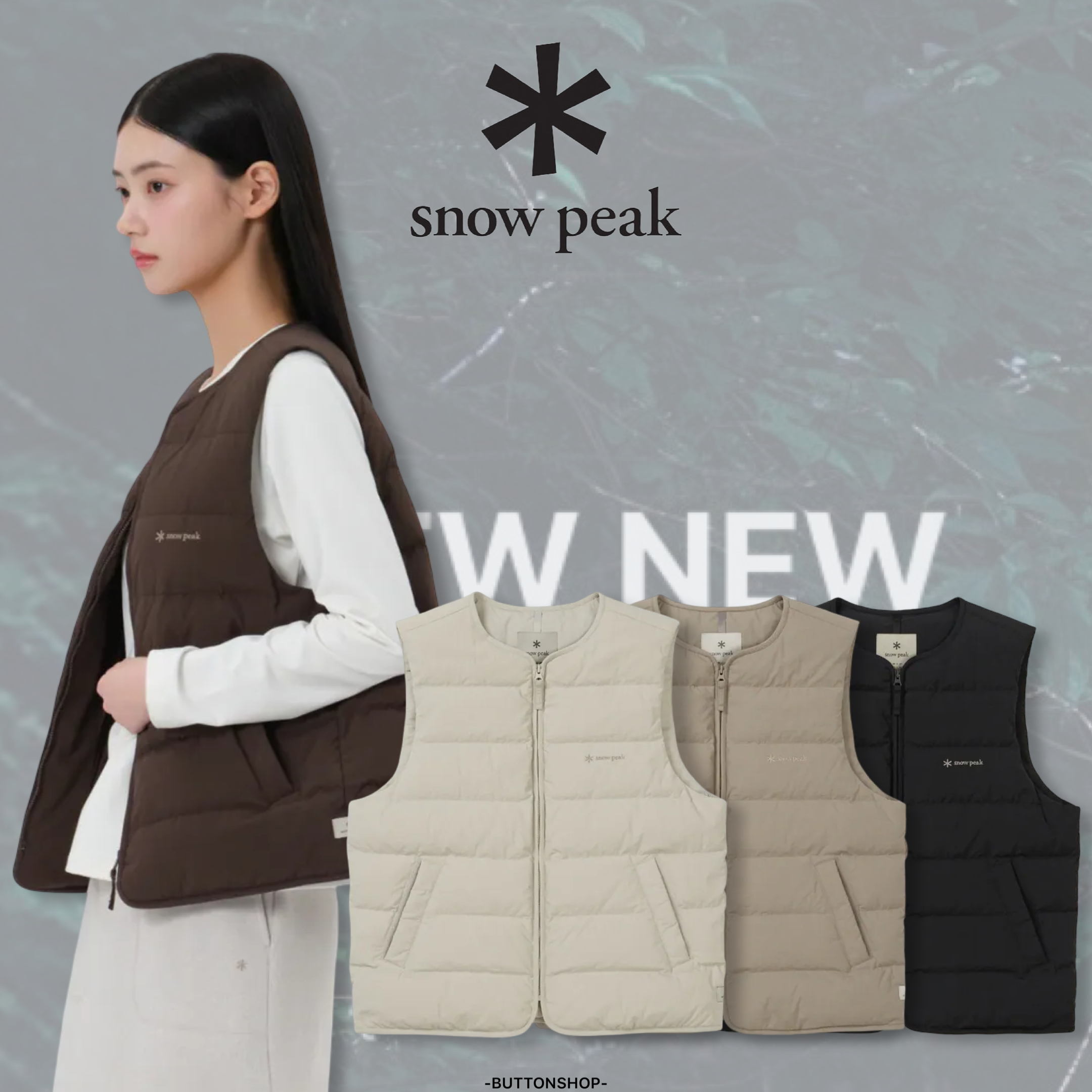 【現貨】snow peak Land Women Light Down Vest 女款 無領式 輕羽絨 背心 S25WWGDV61