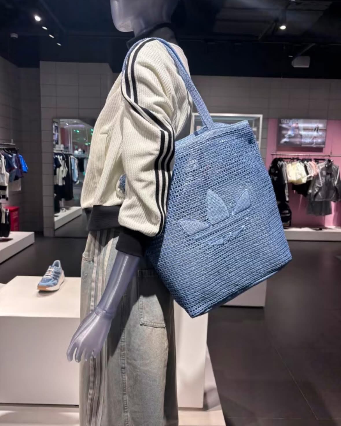 【Luxury】限量優惠 Adidas ORI KNI竹編包 編織 托特包 手提包 側肩包 鏤空針織 腋下包 KW2006 夏天必備 藤編包