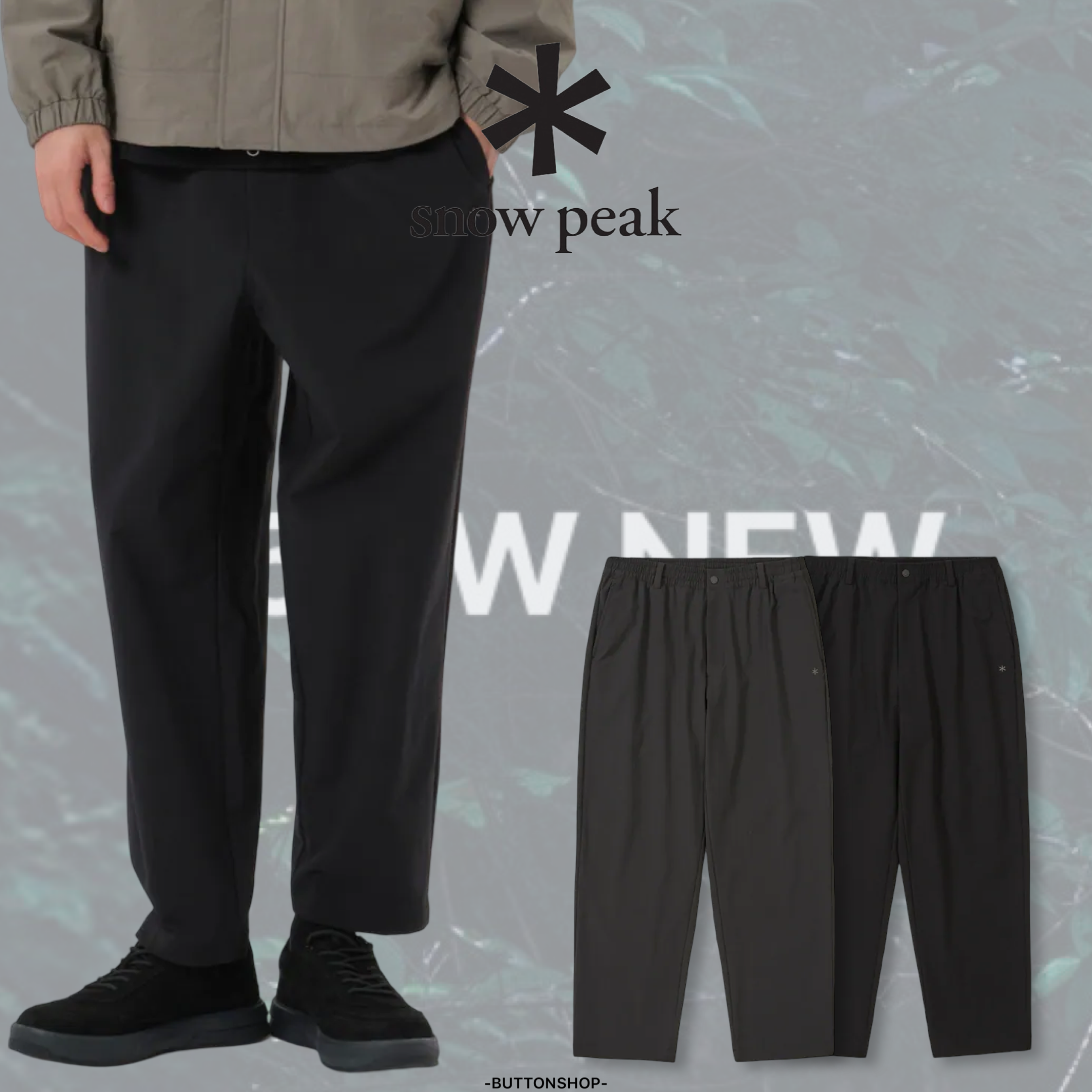 【代購】snow peak Root Tapered Pants 小刺繡雪花片 Root 錐形褲 S25FMRPT64