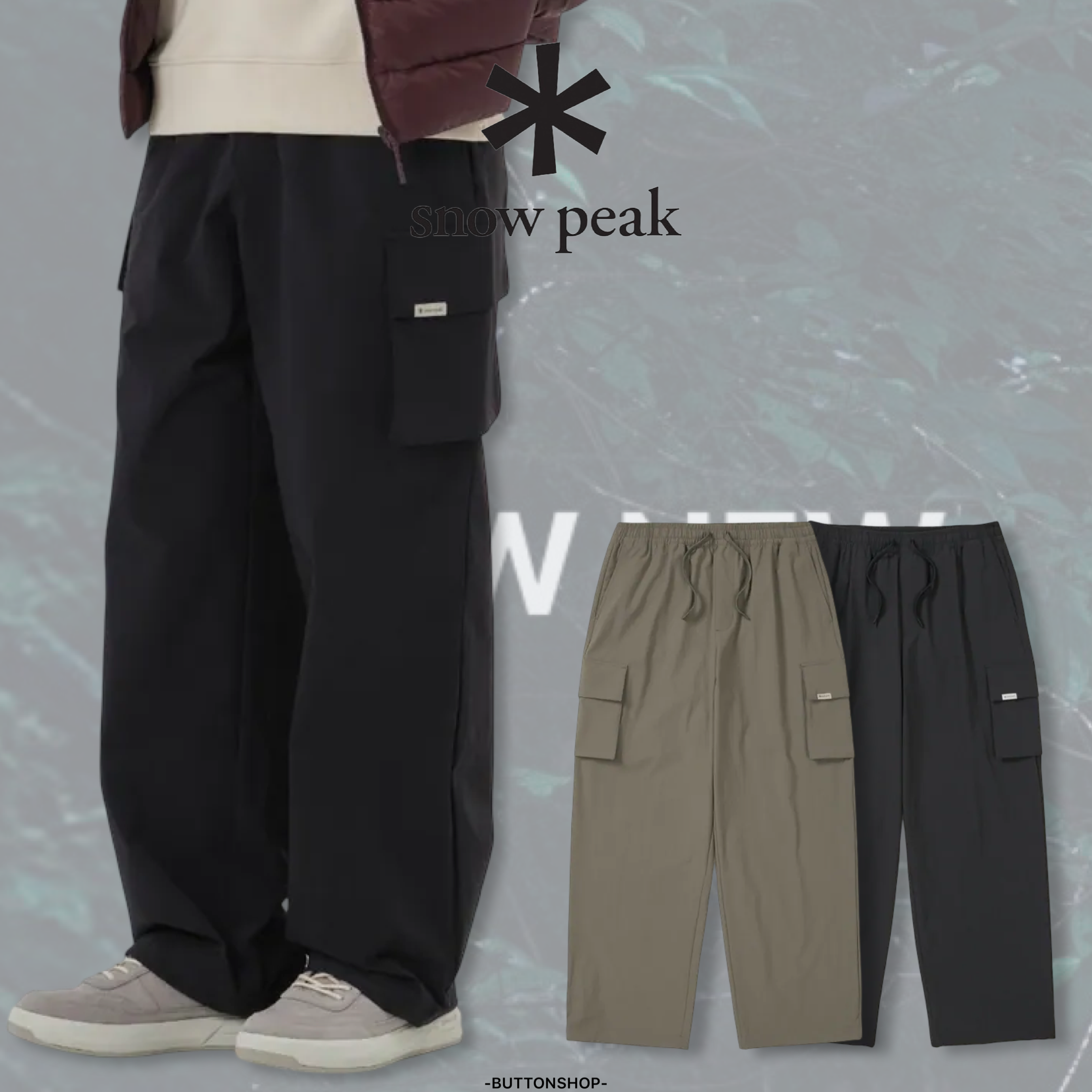 【現貨】snow peak Root Cargo String Pants Root Cargo BTS 金泰亨同款 直筒褲 S25FURPT66