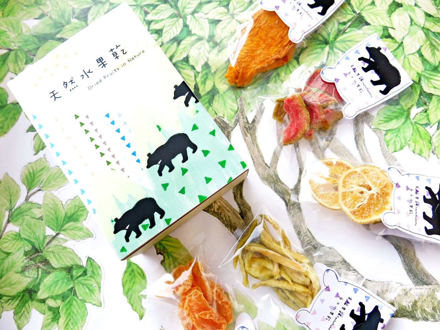 山林熊造型書水果乾小禮盒5入