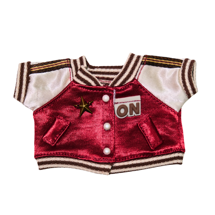 暗紅色娃衣棒球褸