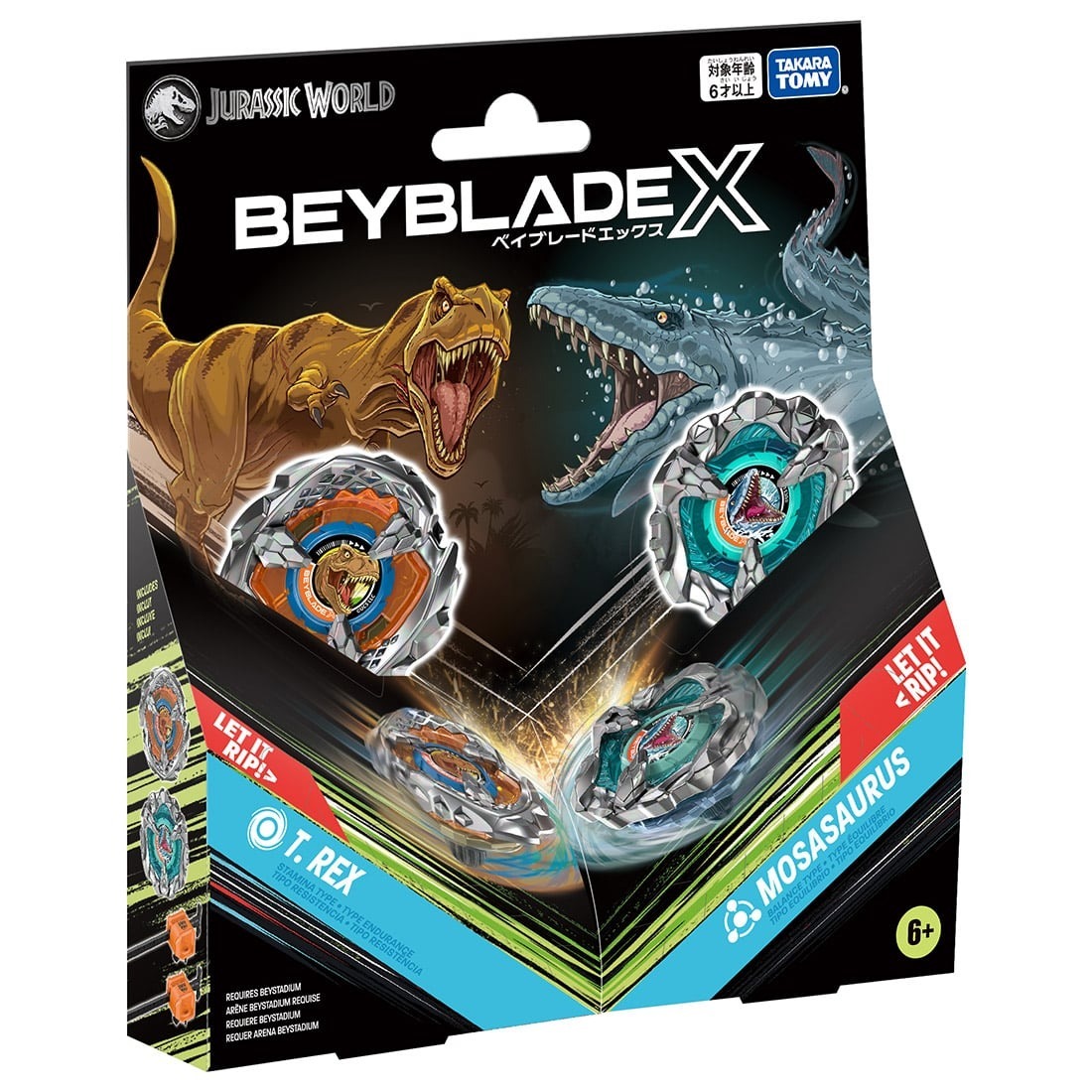 Takara Tomy Beyblade X BX-00 侏羅紀世界 暴龍滄龍 新手套裝