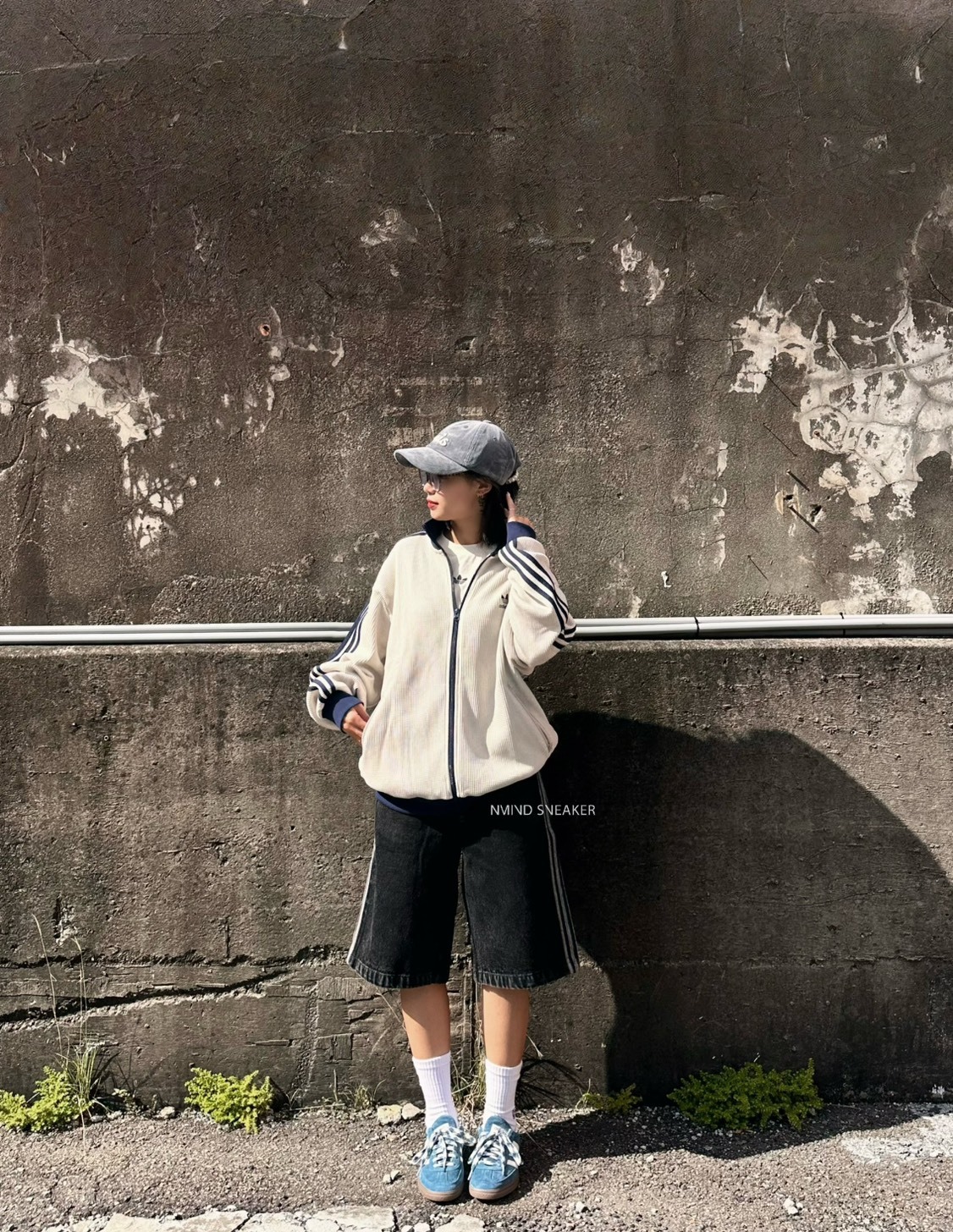 ADIDAS 丹寧五分褲 ADICOLOR FIREBIRD