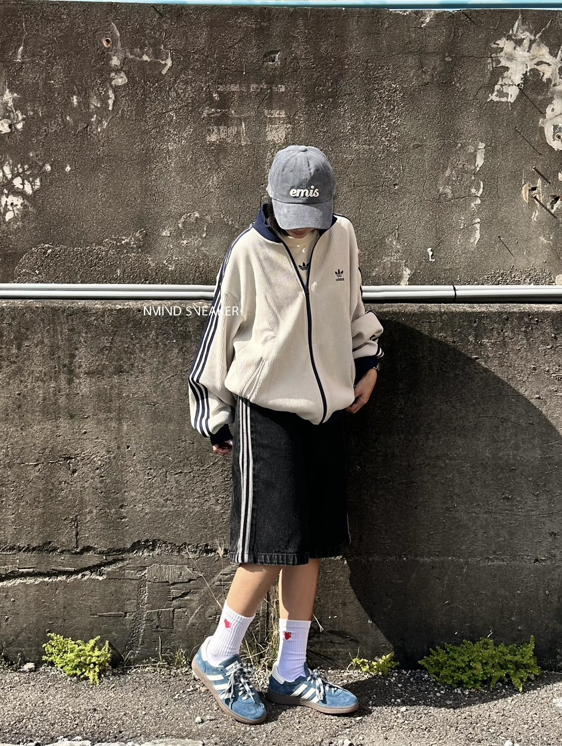 ADIDAS 丹寧五分褲 ADICOLOR FIREBIRD