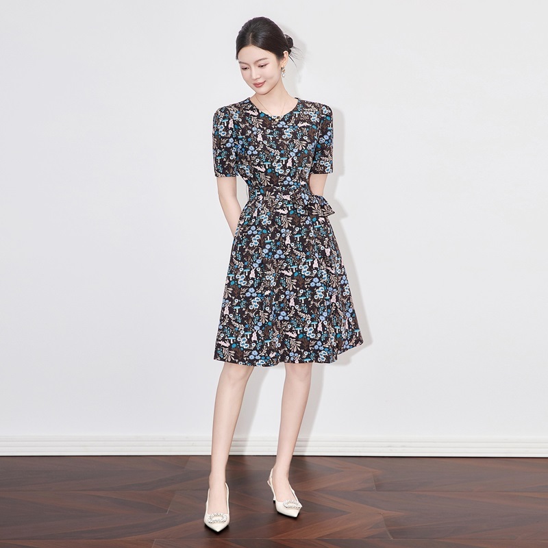 花草小兔印花洋裝 印花