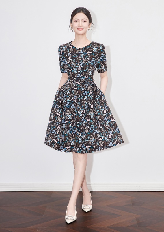 花草小兔印花洋裝 印花