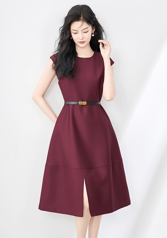 圓領小包袖洋裝 兩色
