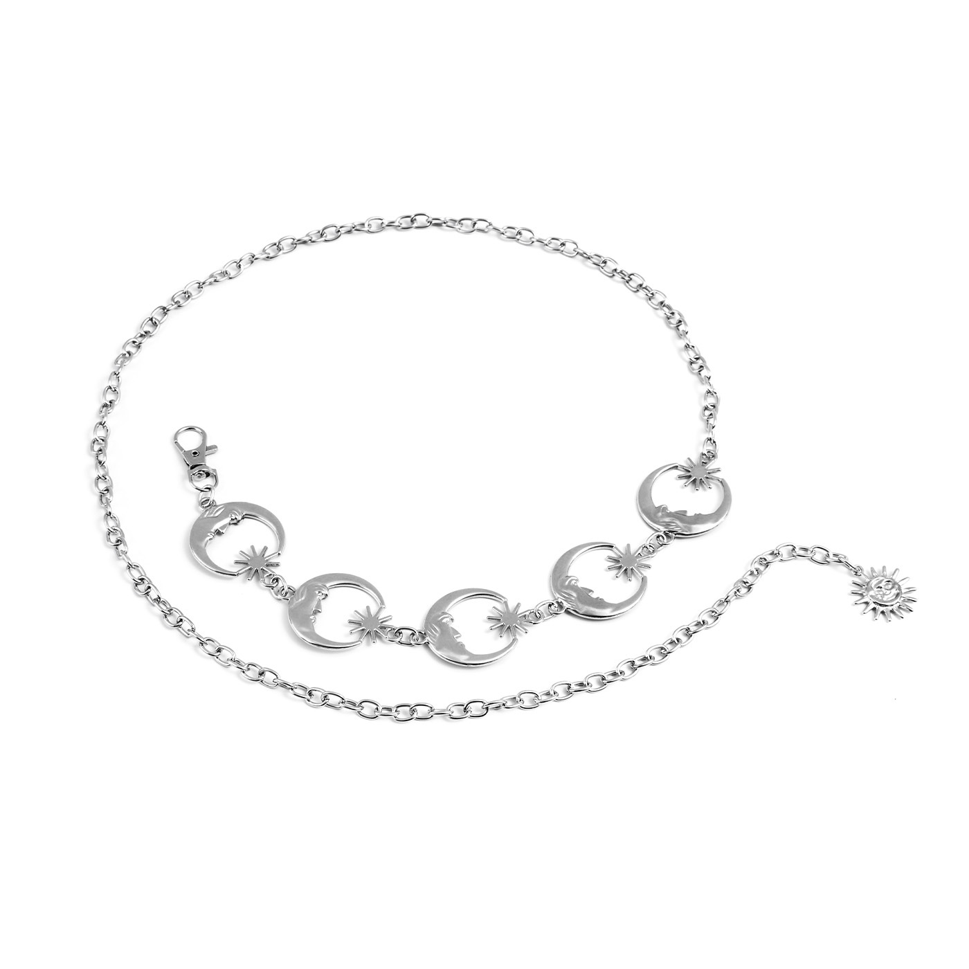 平價飾品,月亮,太陽,腰鍊